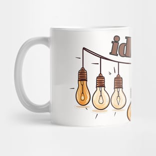 Ideas Lightbulbs on a String of Garden Lights Mug